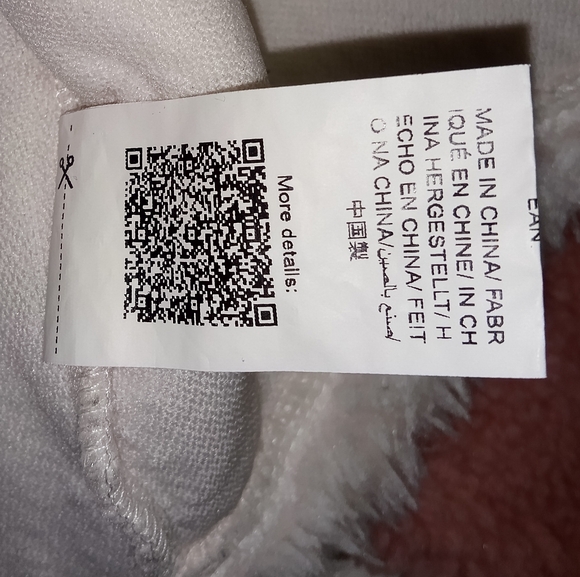 Shein Women Pink/White Drop Shoulder Soft Plush Crop Jacket Size Large - Picture 11 of 11